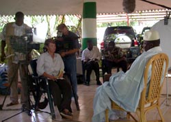 Amy at work in The Gambia, Africa.