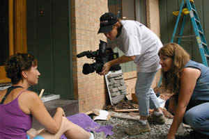 Amy working on Curb Appeal